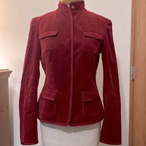 Tahari red corduroy jacket
